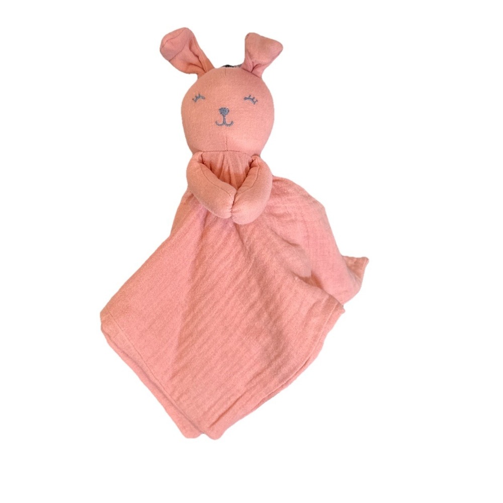 Carters Baby Cotton Mauve Bunny Lovey Plush Pink Bunny Rabbit Child Of Mine NWT - Picture 2 of 7